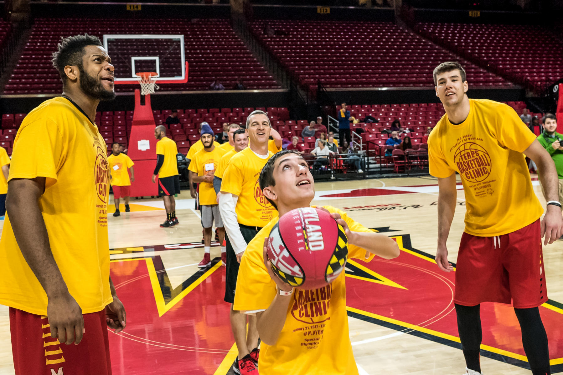 Special Olympics Maryland with University of Maryland basketball team. 