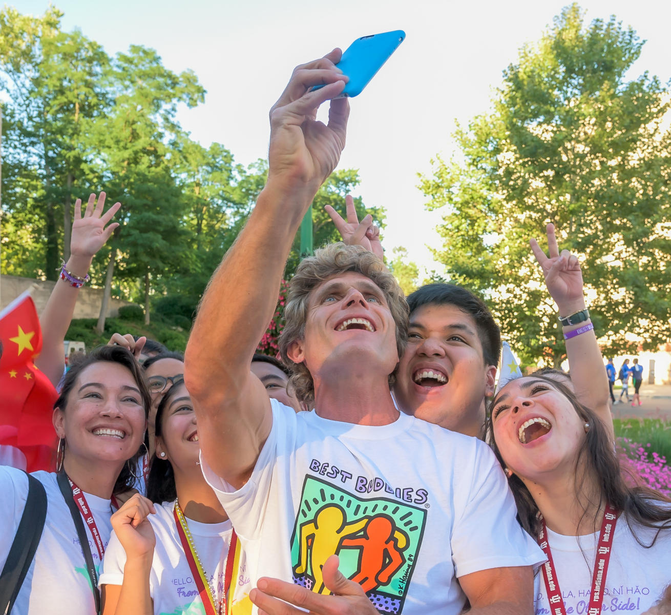 Best Buddies Founder Anthony Shriver with Buddies 